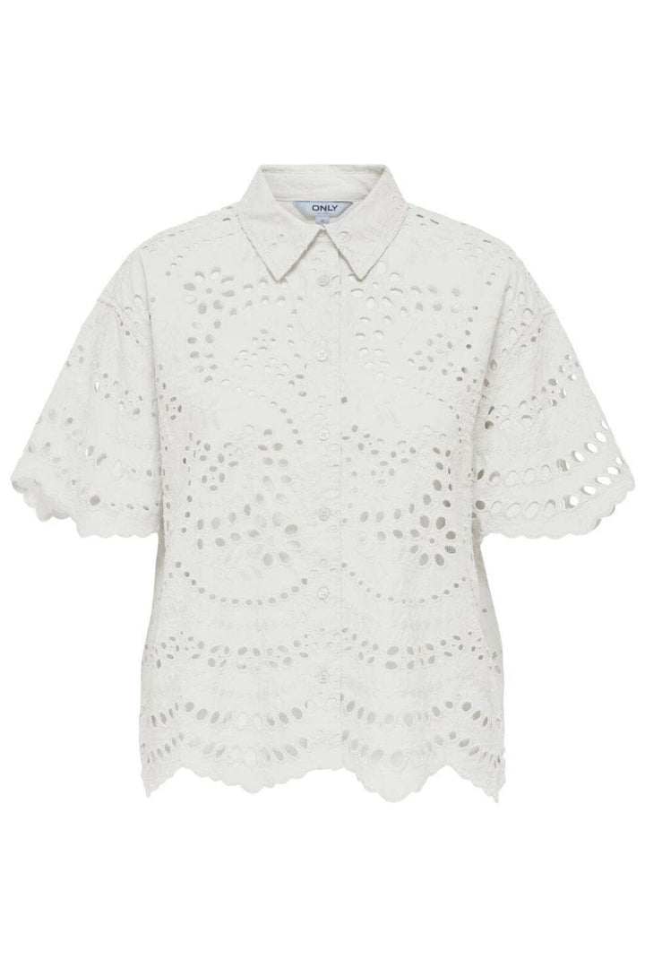 Only - Onlnew Lalisa Ss Boxy Shirt - 4819155 Cloud Dancer