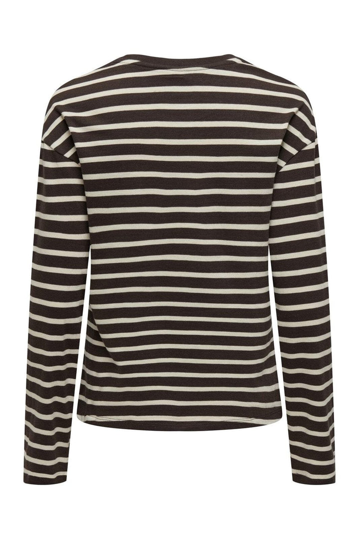 Only - Onlnew Soph Life L/S O-Neck Top Box - 4636143 Black Coffee Birch
