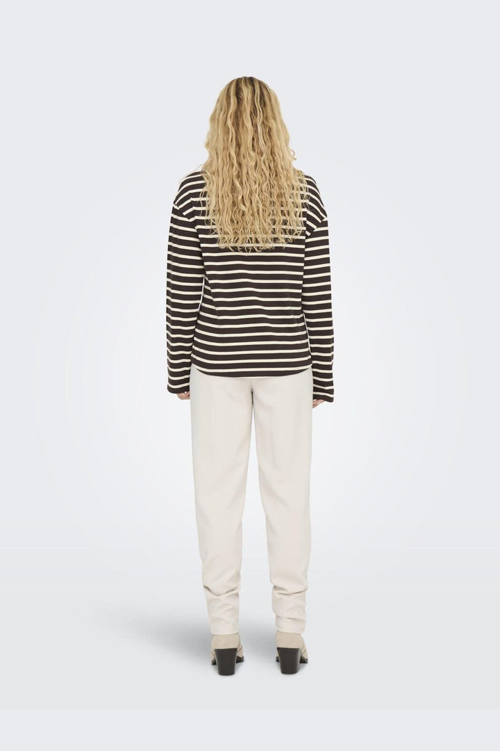 Only - Onlnew Soph Life L/S O-Neck Top Box - 4636143 Black Coffee Birch