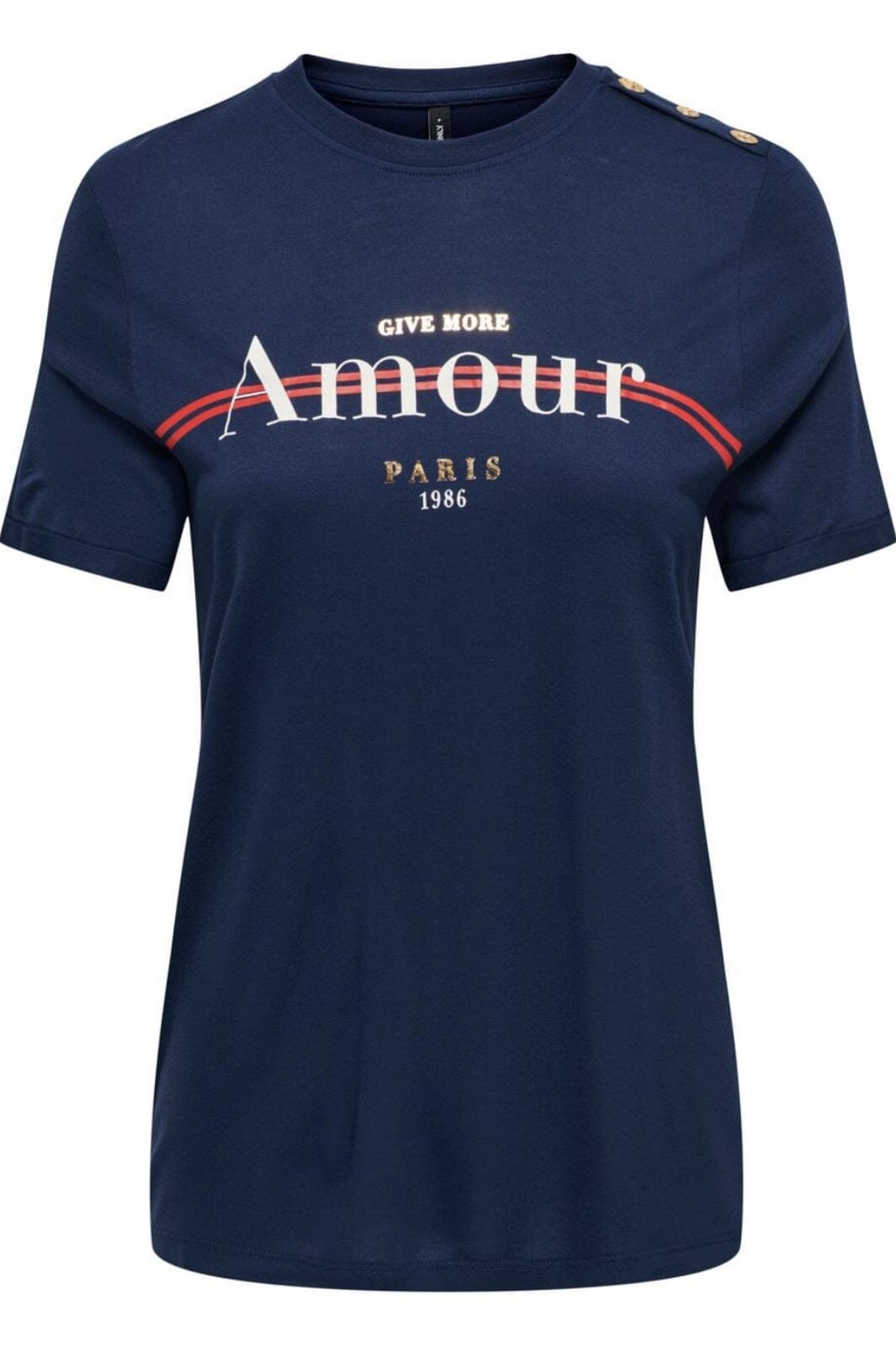 Only - Onlnina S/S Fold-Up Top Box - 4434800 Naval Academy Amour T-shirts 
