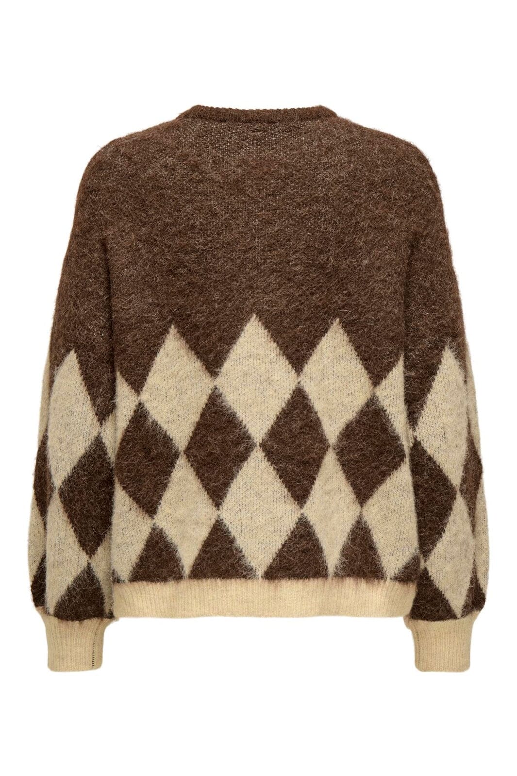 Only - Onlnoeme Life Ls Jq O-Neck Nca Knt - 4894898 Chestnut Biscotti/Melange/Harlekin