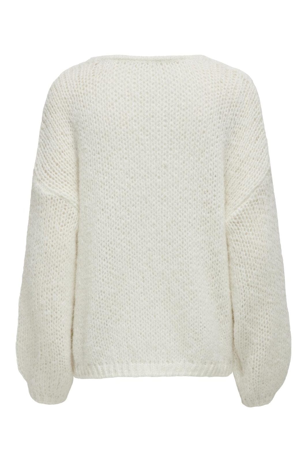 Only - Onlnordic Life Ls O-Neck Knt - 4514810 Snow White