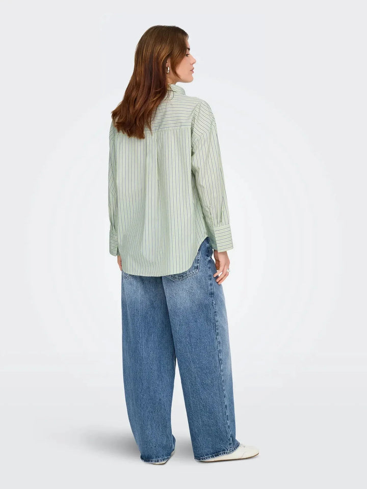 Only - Onloregon Alva Ls Reg Shirt - 4943021 Celadon Green Douglas Fir Skjorter 