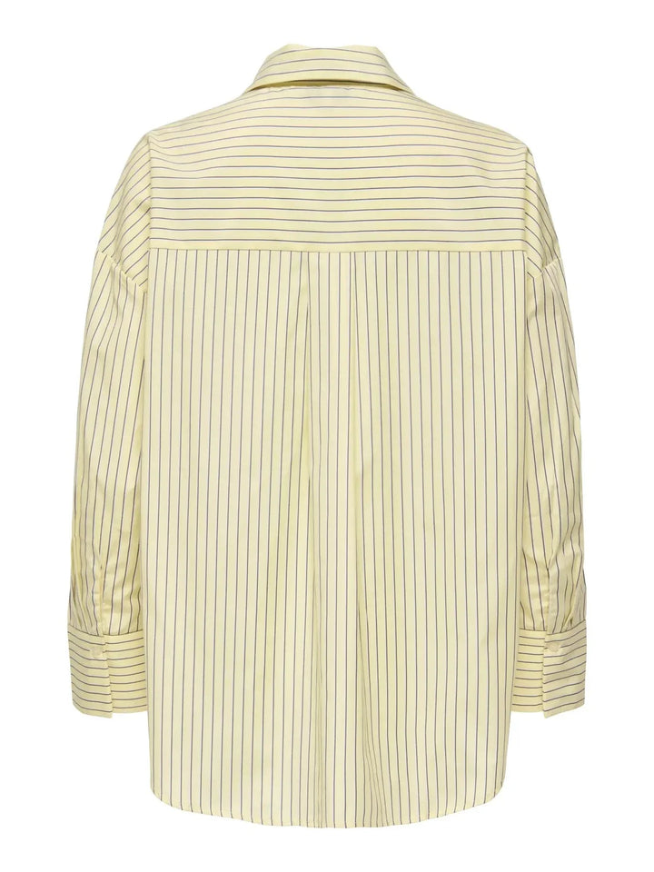 Only - Onloregon Alva Ls Reg Shirt - 4950345 Sunlight Black Skjorter 