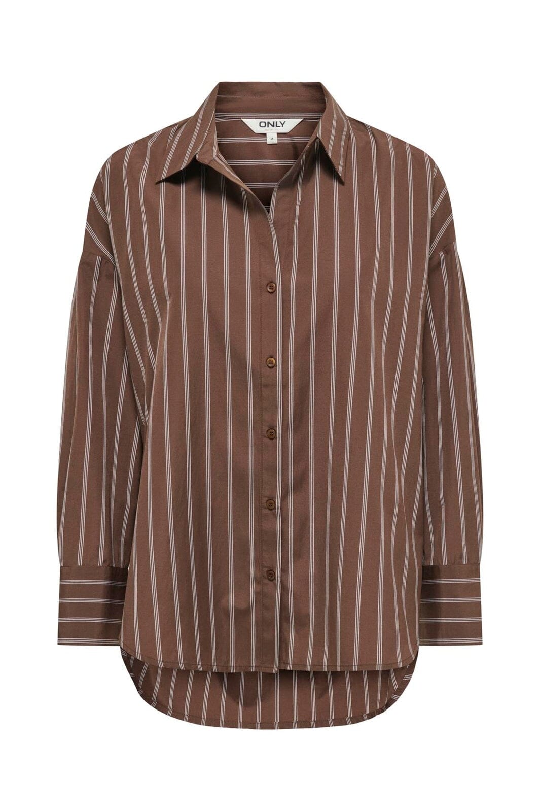 Only - Onloregon Alva Ls Reg Shirt - 5188247 Potting Soil Cloud Dancer