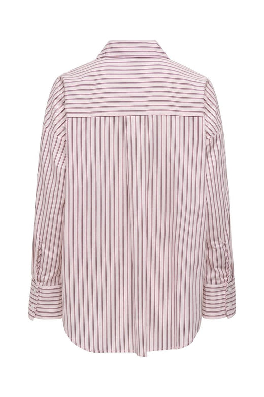 Only - Onloregon Nano Ls Shirt - 4880087 Fuchsia Pink Bordeaux + White