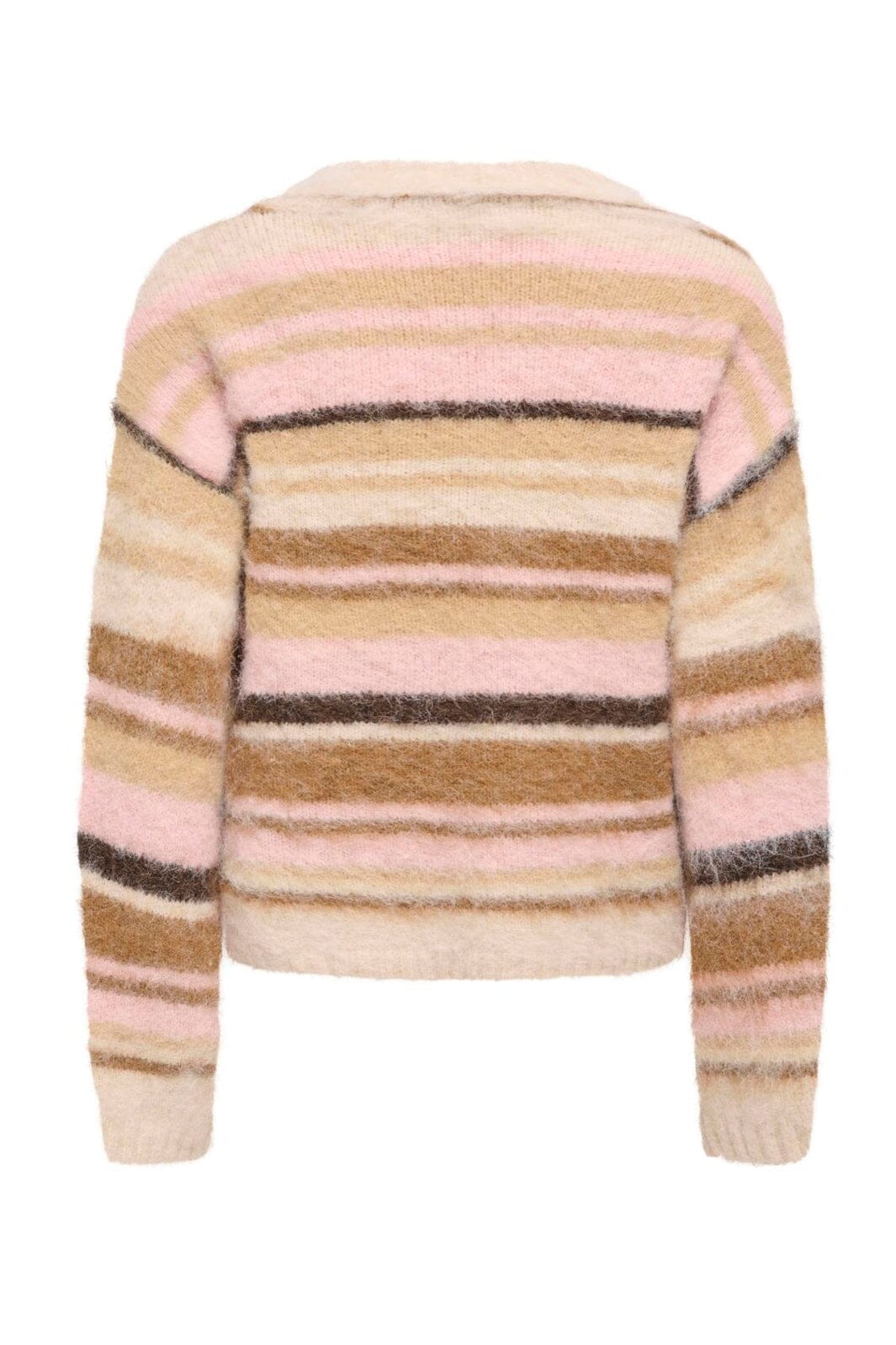 Only - Onlperil Ls O-Neck Cc Knt - 5101278 Birch Thin/Humus/Breen/Coffee B/Pale L