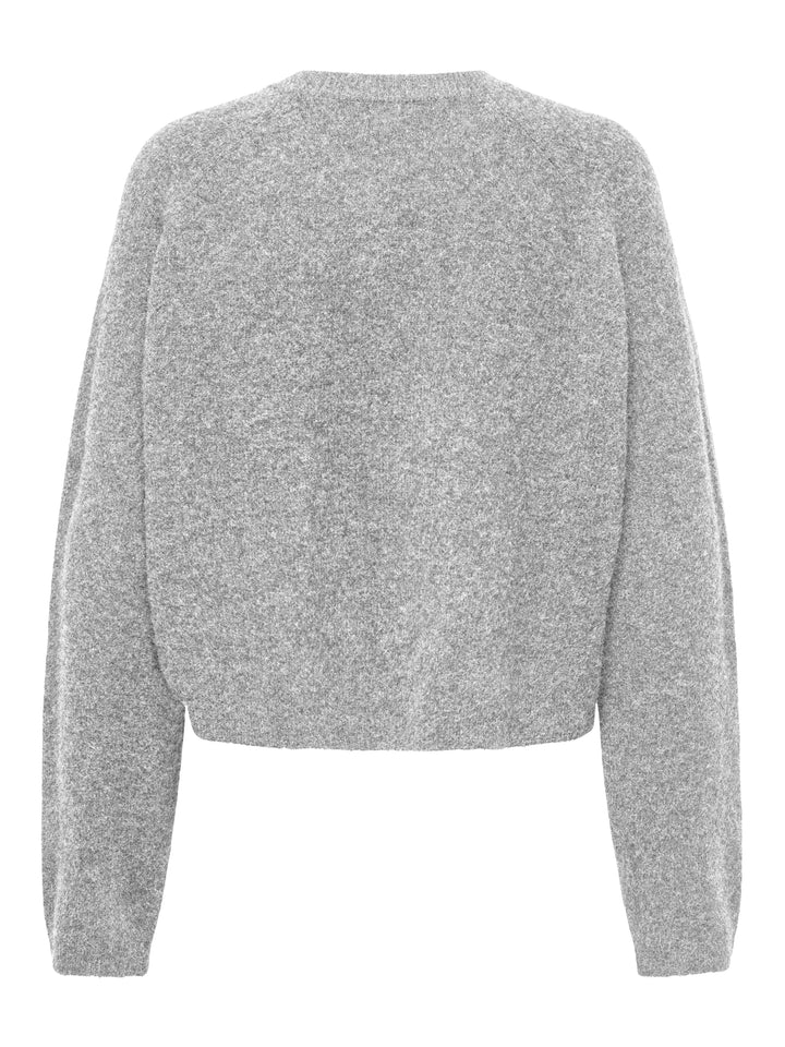 Only - Onlpiemonte L/S Cardigan Knt - 4857994 Light Grey Melange Cardigans 