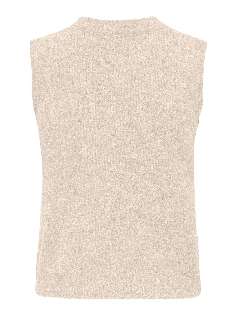 Only - Onlrenata Sl O-Neck Pearl Vest Knt - 4894522 Whitecap Gray White Pearls Strikbluser 