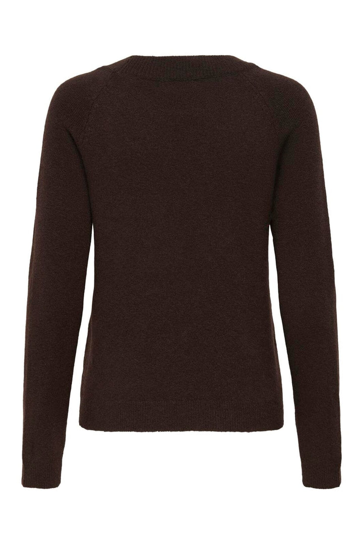 Only - Onlrica L/S Pullover Knt - 4824236 Chocolate Torte W. Melange