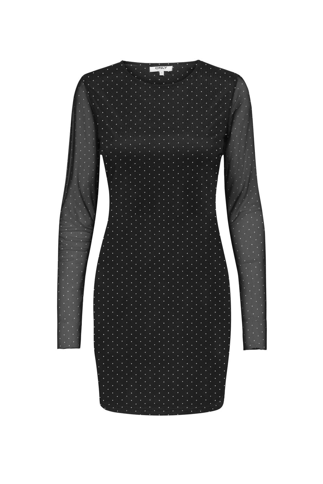 Only - Onlrory Mesh Stud L/S Dress - 4928245 Black W. Silver Studs