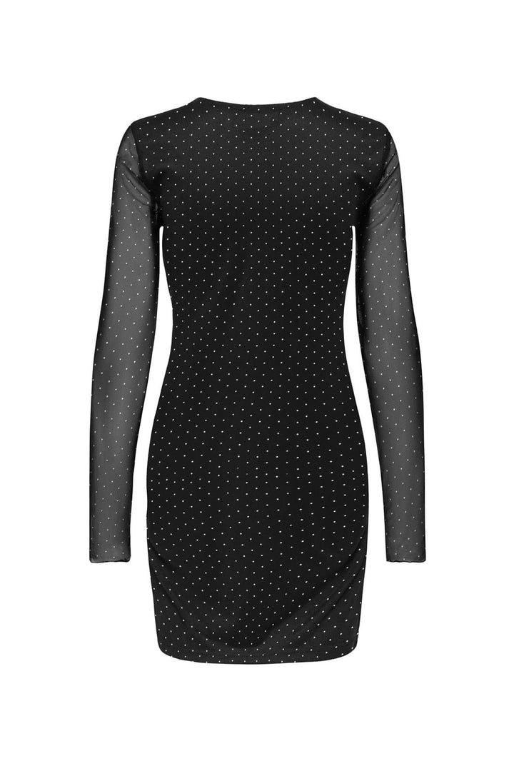 Only - Onlrory Mesh Stud L/S Dress - 4928245 Black W. Silver Studs