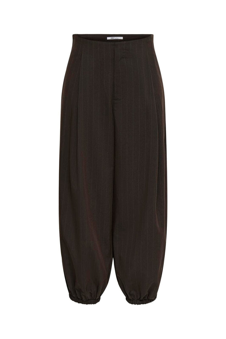 Only - Onlrumba-Alden Pinst Balloon Pant Tlr - 5117323 Mole Pumice Stone Pinstripes