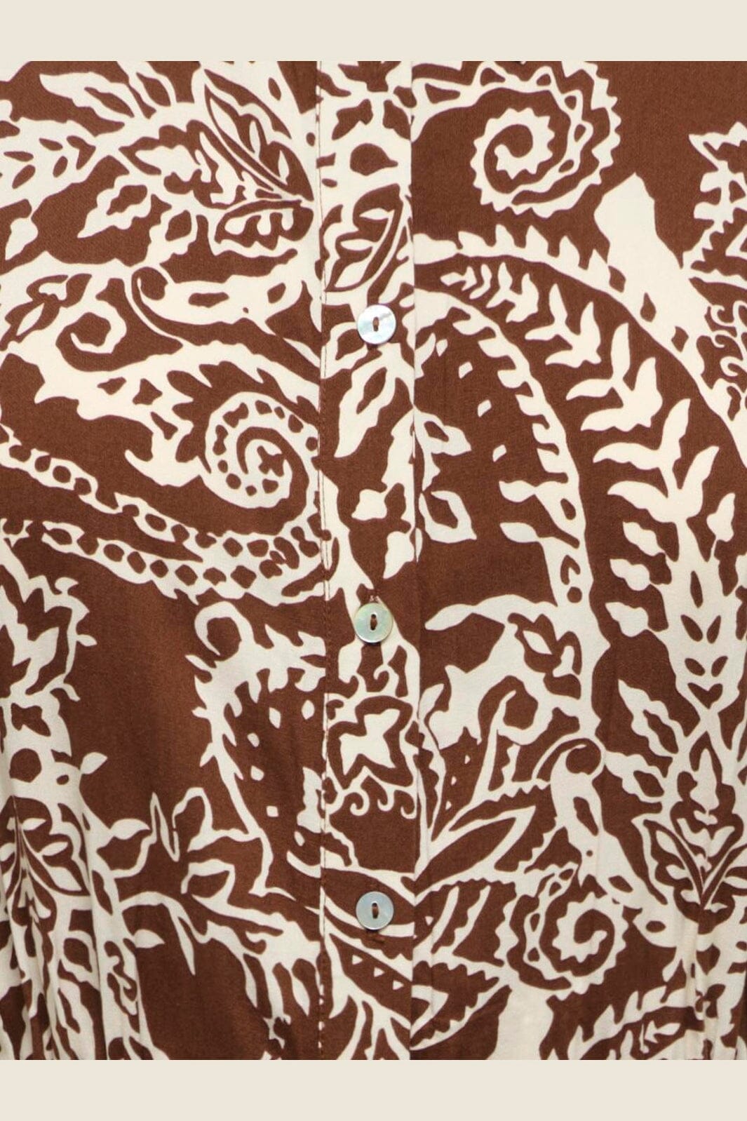 Only - Onlsafa S/S Long Belt Dress - 5095544 Cappuccino Cloud Dancer Paisley
