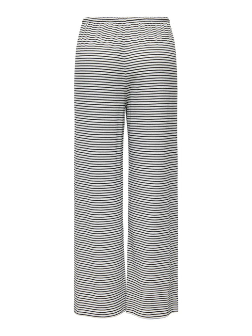 Only - Onlsaga Loose Pant - 4887145 Cloud Dancer Black Bukser 