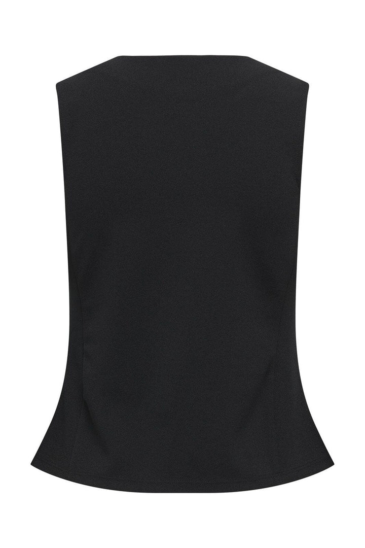 Only - Onlsania Life S/L Button Vest - 4869370 Black