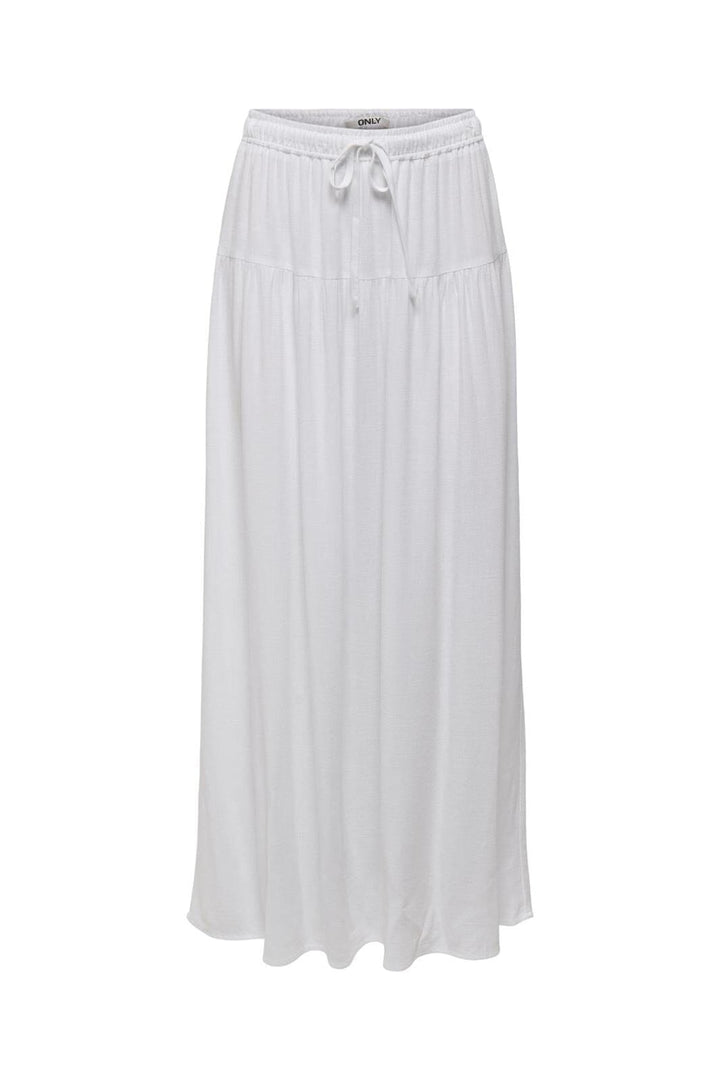 Only - Onlsiesta Linen Bl Long Skirt - 4714254 Bright White