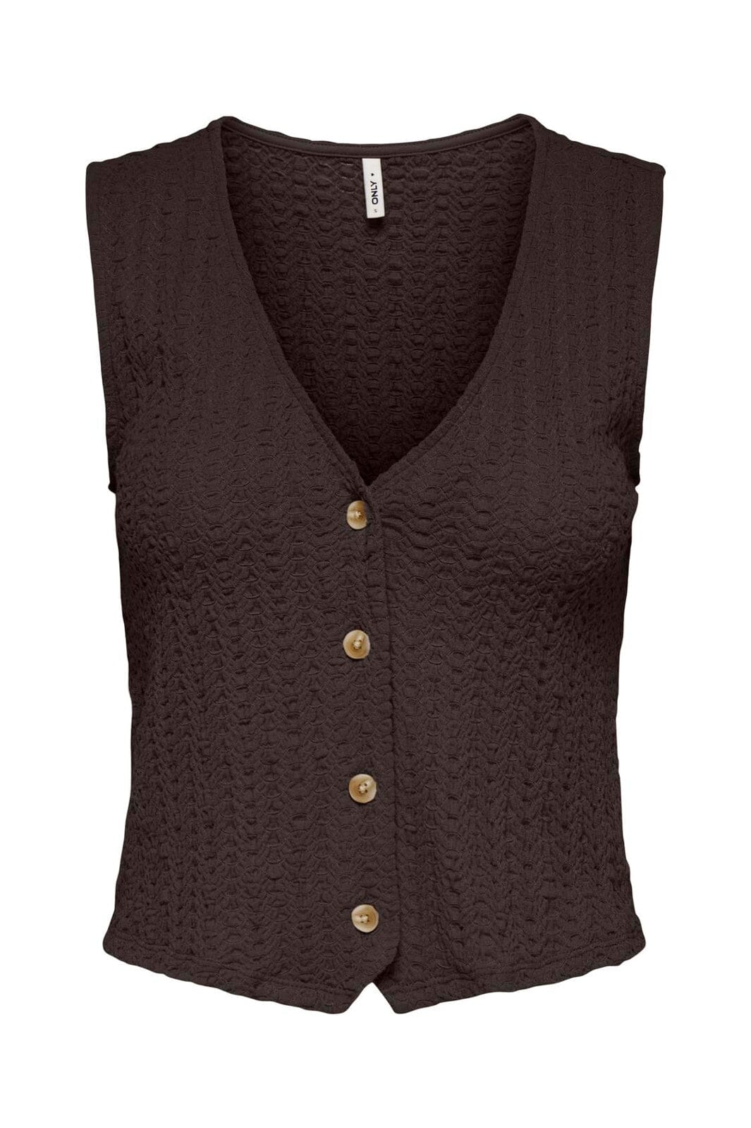 Only - Onlsif V-Neck Vest - 5081421 Chocolate Torte