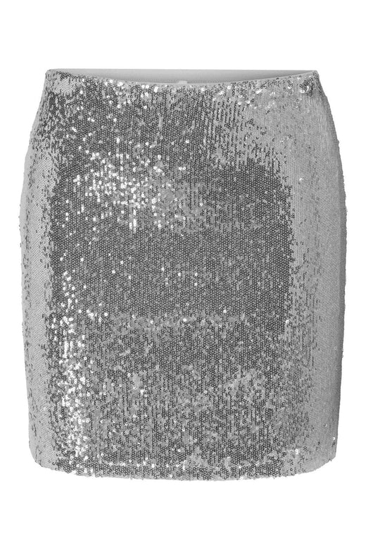 Only - Onlsimone Short Sequins Skirt - 4850596 Silver Silver Sequins