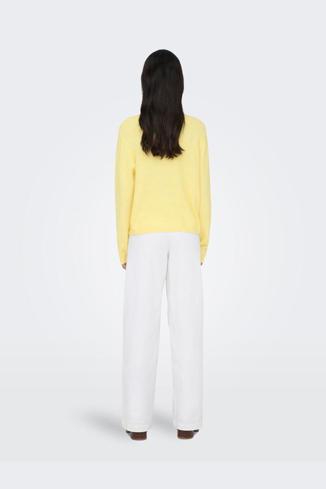 Only - Onlsimoni L/S O-Neck Cardigan Knt - 4987974 Mellow Yellow Melange