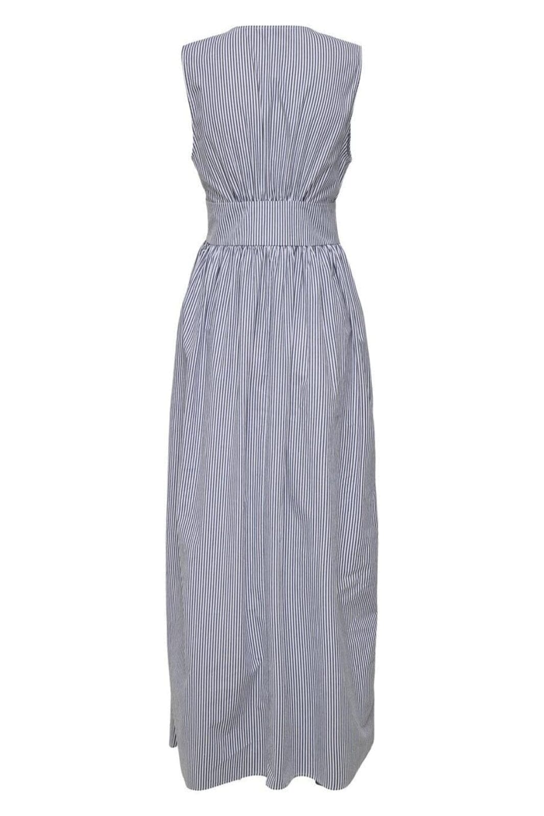 Only - Onlsiska Life Sl V-Neck Maxi Dress - 4723846 Bright White W Night Sky Strip Kjoler 