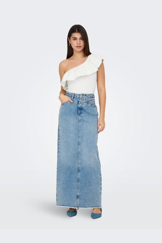 Only - Onlsoffy One Shoulder Mix Top Box - 4738733 Cloud Dancer