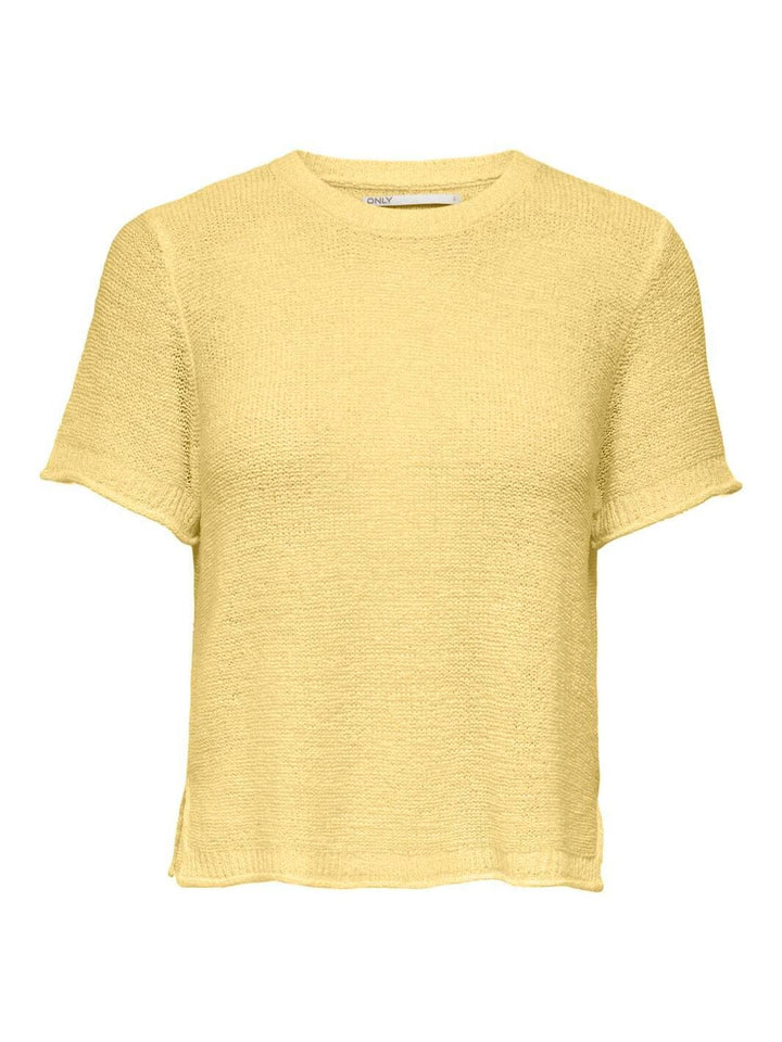 Only - Onlsunny S/S Pullover Knt - 4944877 Lemon Meringue