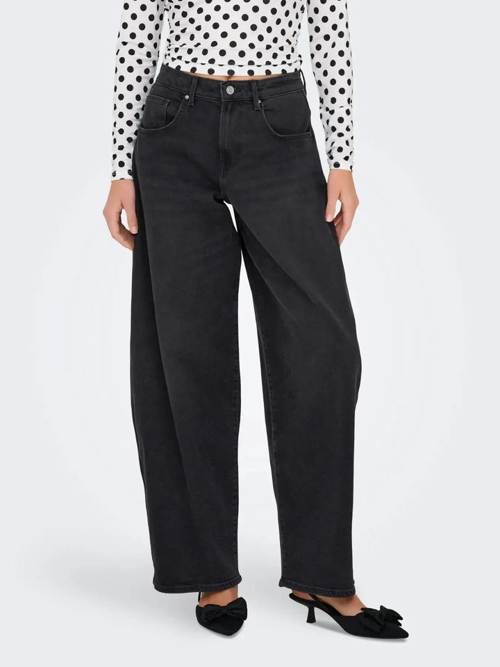Only - Onltamy Barrel Epp - 4968778 Washed Black Jeans 