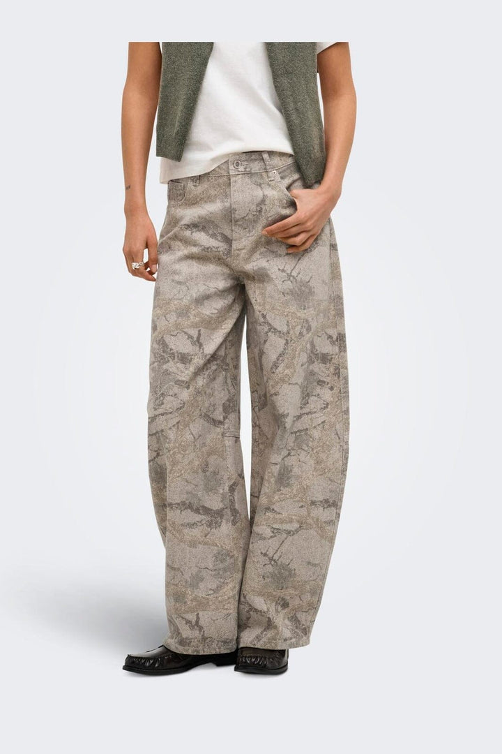 Only - Onltaylor-Banu Barrel Pant - 5162574 Oatmeal Camo