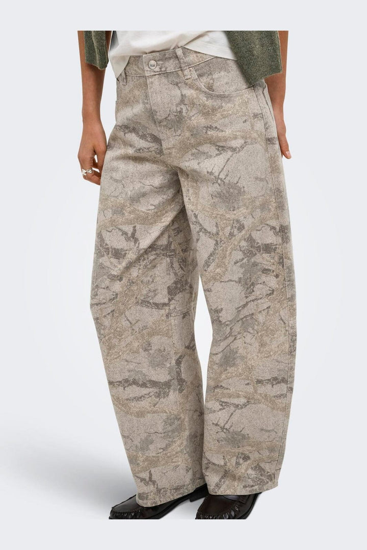 Only - Onltaylor-Banu Barrel Pant - 5162574 Oatmeal Camo