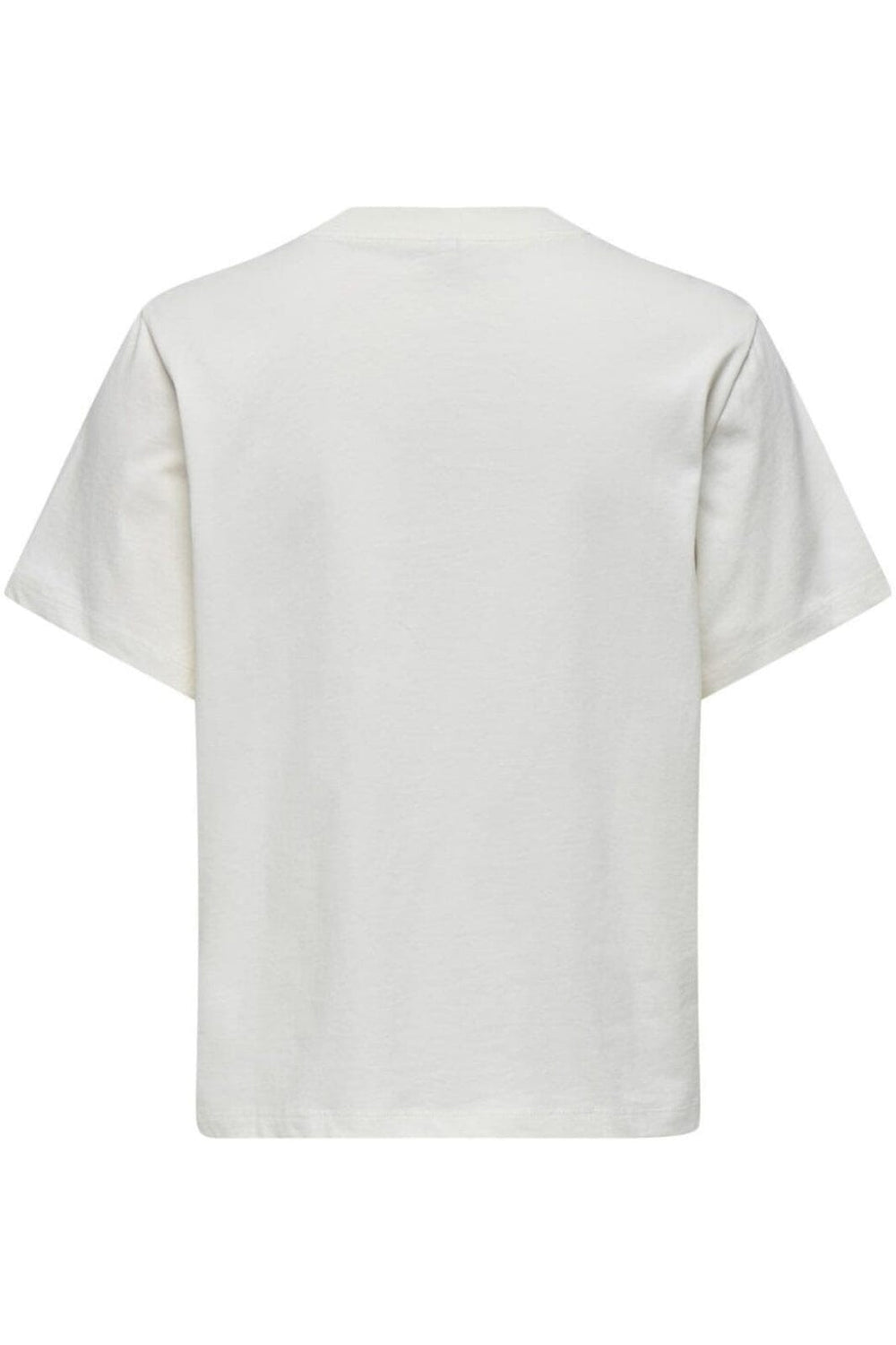 Only - Onltille S/S Tee - 4897464 Cloud Dancer Orange Swirl
