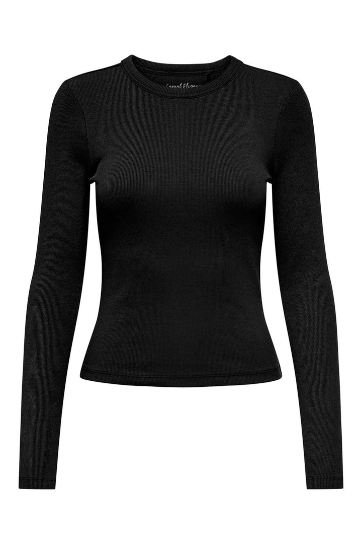 Only - Onlval L/S O-Neck Top - 4983073 Black