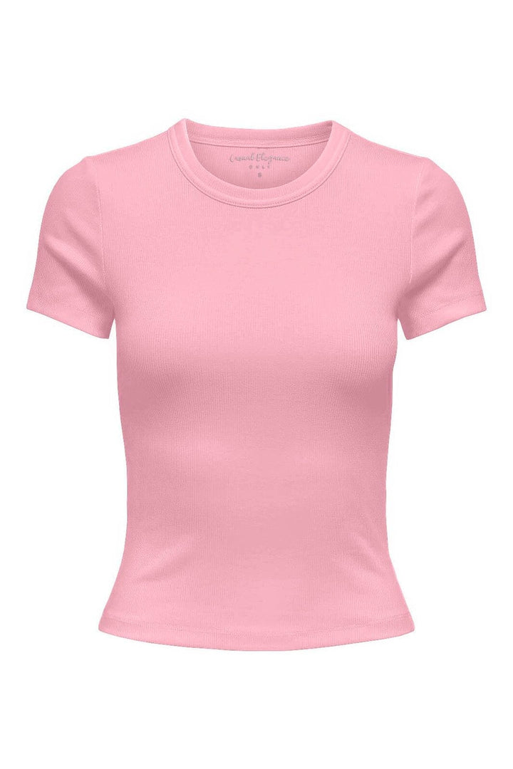 Only - Onlval S/S O-Neck Top - 4989062 Romance Rose