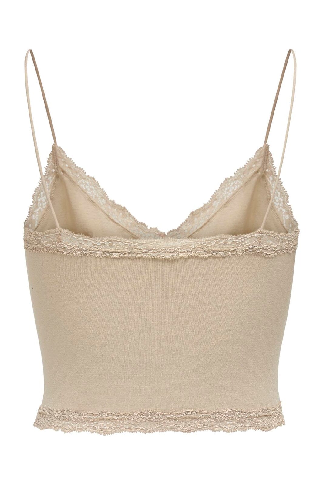 Only - Onlvicky Lace Seamless Cropped Top - 3517188 Peach Taffy