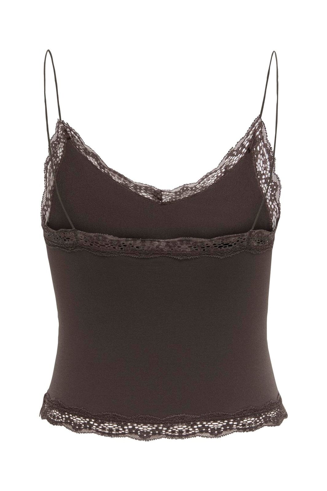 Only - Onlvicky Lace Seamless Cropped Top - 4928685 Seal Brown