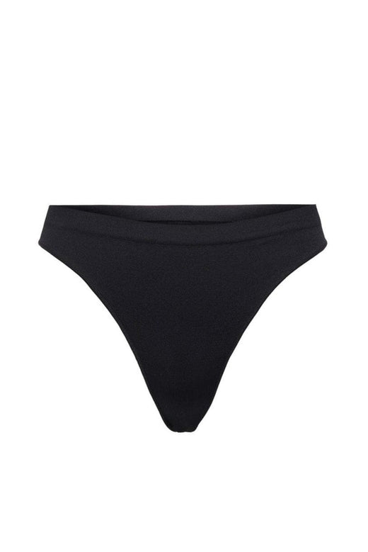 Only - Onlvicky Rib Seamless Thong Acc - 4792327 Black