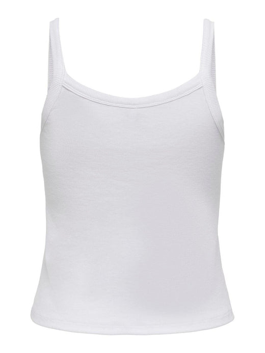 Only - Onlvira S/L Rib Top - 4941103 Bright White