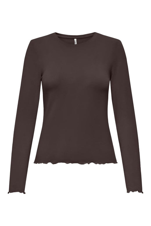 Only - Onlvirro O Neck L/S Top Box - 4959855 Seal Brown