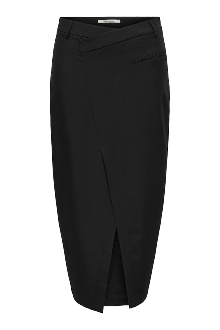 Only - Onlwella Life Long Skirt Tlr - 4902883 Black Nederdele 