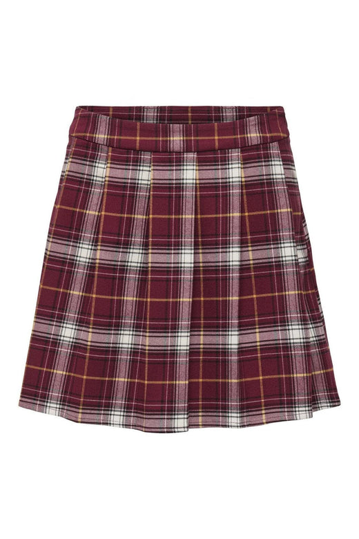 Only - Onlwren Check Short Skirt - 4970179 Syrah Checked Pulse