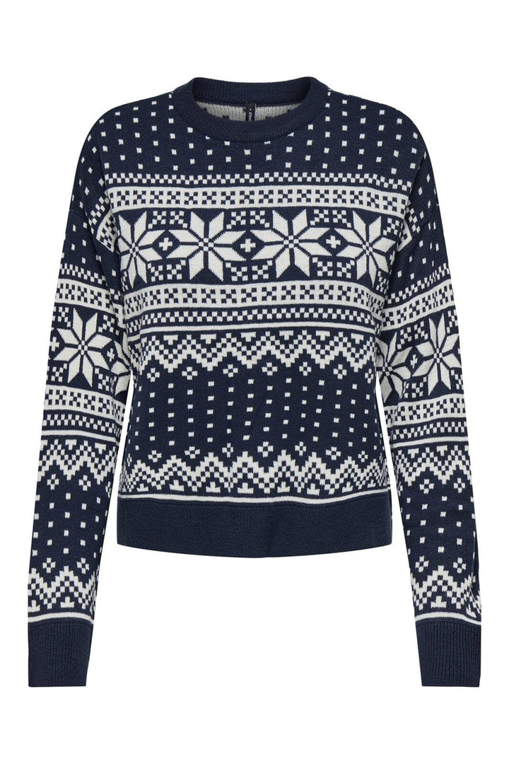 Only - Onlxmas Threea Pullover Knt - 4857772 Night Sky W. Birch
