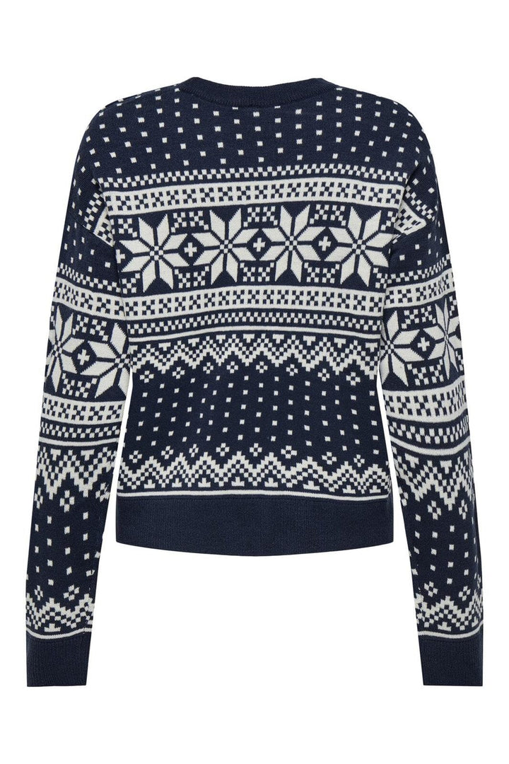 Only - Onlxmas Threea Pullover Knt - 4857772 Night Sky W. Birch