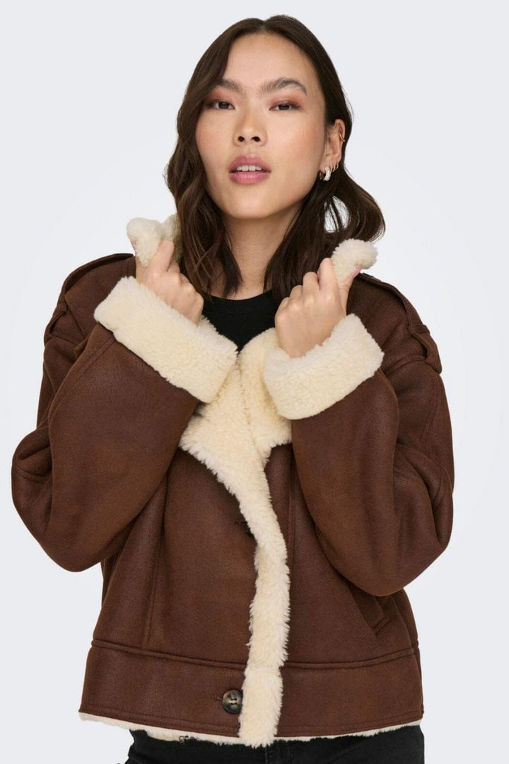 Only - Onlylva Faux Suede Bonded Jacket Cc - 4230911 Toasted Coconut Jakker 