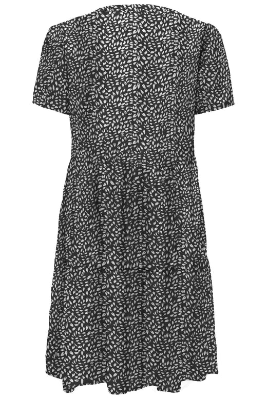 Only - Onlzally Life S/S Thea Dress 15262674 - 4802043 - Black White Leafs