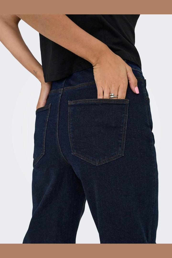 Only - Onlzenia Wide Leg Box - 4893136 Dark Blue Denim