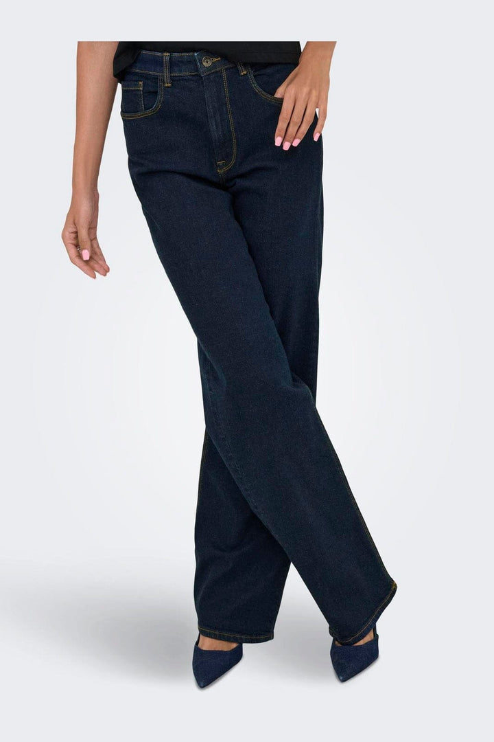 Only - Onlzenia Wide Leg Box - 4893136 Dark Blue Denim
