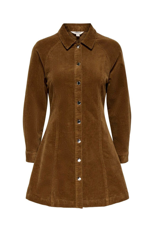 Only - Onlzeva L/S Short Cord Dress Cc - 5044917 Bison