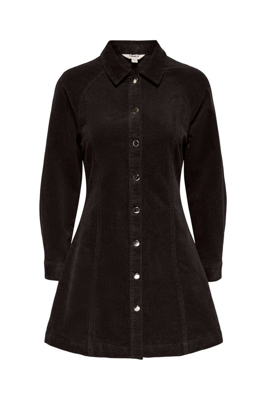 Only - Onlzeva L/S Short Cord Dress Cc - 5101106 Chocolate Torte