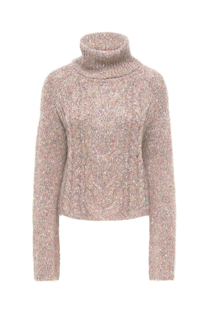 Only - Onlzille Ls Rollneck Cc Knt - 5101043 Cloud Dancer Multi Melange