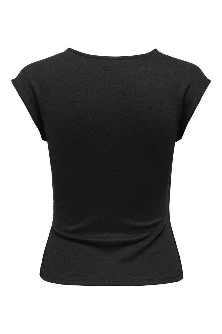 Only - Pgmatilda S/L Draped Top - 5085403 Black